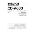 TEAC CD-A630 Owner's Manual cover photo