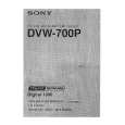 SONY DVW-700P Owner's Manual cover photo