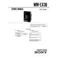 SONY WM-EX38 Service Manual cover photo