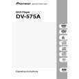 PIONEER DV-575A-S/WVXCN Owner's Manual cover photo