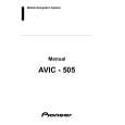 PIONEER AVIC-505 Owner's Manual cover photo