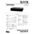 SONY TAF117R Service Manual cover photo