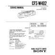 SONY CFSW402 Service Manual cover photo