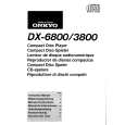 ONKYO DX-6800 Owner's Manual cover photo