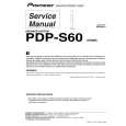 PIONEER PDP-S60/XTW/E5 Service Manual cover photo