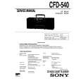 SONY CFD-540 Service Manual cover photo