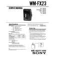 SONY WM-FX23 Service Manual cover photo