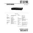 SONY STS190 Service Manual cover photo