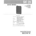 SONY SRF29 Service Manual cover photo