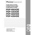 PIONEER PDP-435XDE Owner's Manual cover photo