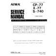AIWA X77 Service Manual cover photo
