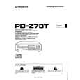 PIONEER PDZ73T Owner's Manual cover photo