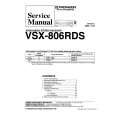 PIONEER VSX806RDS Service Manual cover photo