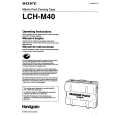 SONY LCH-M40 Owner's Manual cover photo
