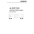 ONKYO A-SV210 Owner's Manual cover photo