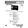 SONY WM-F28 Service Manual cover photo