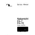 NAKAMICHI PA-7 Service Manual cover photo