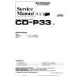 PIONEER CDP33 Service Manual cover photo