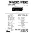 SONY XRU500RDS Service Manual cover photo