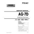 TEAC AG-7D Service Manual cover photo