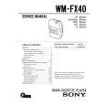 SONY WMFX40 Service Manual cover photo