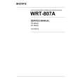 SONY WRT807A Service Manual cover photo