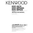 KENWOOD KDCMP6025 Owner's Manual cover photo