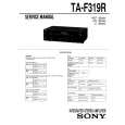 SONY TAF319R Service Manual cover photo