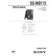 SONY SSMB115 Service Manual cover photo