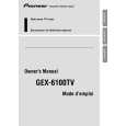 PIONEER GEX-6100TV Owner's Manual cover photo