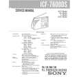 SONY ICF7600DS Service Manual cover photo