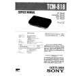 SONY TCM818 Service Manual cover photo