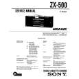 SONY ZX-500 Service Manual cover photo