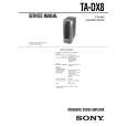 SONY TADX8 Service Manual cover photo