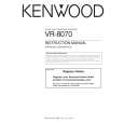 KENWOOD VR8070 Owner's Manual cover photo