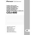 PIONEER CDJ-800/WYXJ Owner's Manual cover photo