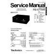 TECHNICS RS-X77WR Service Manual cover photo