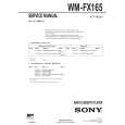 SONY WMFX165 Service Manual cover photo