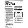 SONY CFM-104 Owner's Manual cover photo