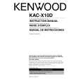 KENWOOD KAC-X10D Owner's Manual cover photo