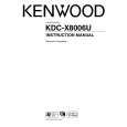 KENWOOD KDC-X8006U Owner's Manual cover photo