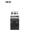 AKAI AT-52 Owner's Manual cover photo