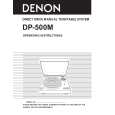 DENON DP-500M Owner's Manual cover photo