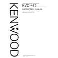 KENWOOD KVC-475 Owner's Manual cover photo