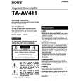 SONY TAAV411 Owner's Manual cover photo