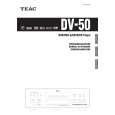 TEAC DV-50 Owner's Manual cover photo