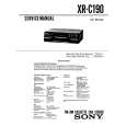 SONY XR-C190 Service Manual cover photo