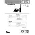 SONY SPP320 Owner's Manual cover photo