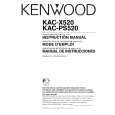 KENWOOD KACX520 Owner's Manual cover photo