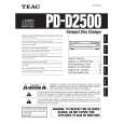 TEAC PD-D2500 Owner's Manual cover photo
